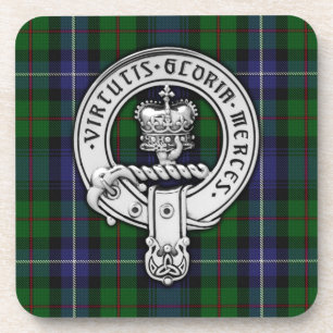 Dessous-de-verre Clan Donnachaidh (Robertson) Crest /Hunting Tartan