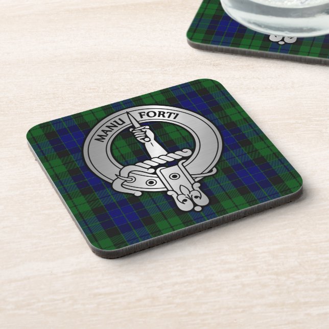 Dessous-de-verre Clan MacKay Crest & Tartan (Côté gauche)