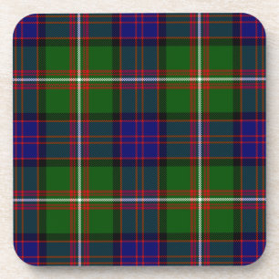 Dessous-de-verre Clanranald tartan bleu vert plaid