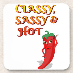 Dessous-de-verre Classé Sassy Et Hot Pepper Diva