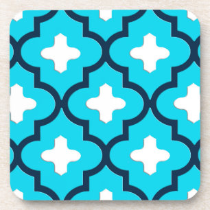 Dessous-de-verre Classic Moroccan Tile, Indigo and Sky Blue