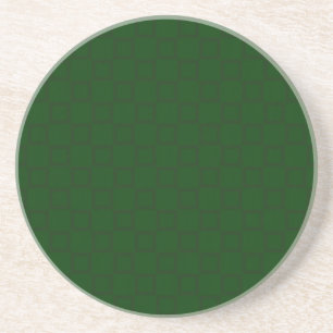 Dessous de verre classique en grès vert foncé