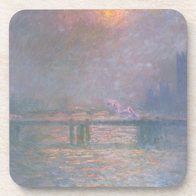 Dessous-de-verre Claude Monet | la Tamise avec la croix de Charing (Devant)