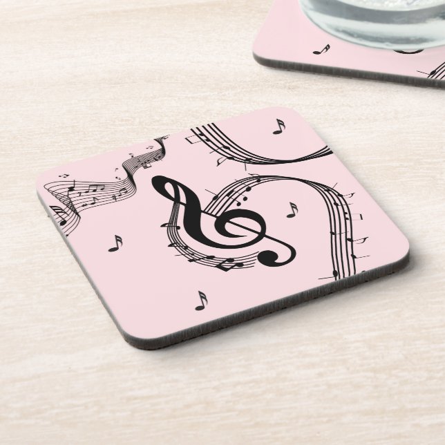 Dessous-de-verre Climacic G Clef Music Rose (Côté gauche)