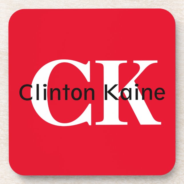 Dessous-de-verre Clinton Kaine - CK 2016 (Devant)