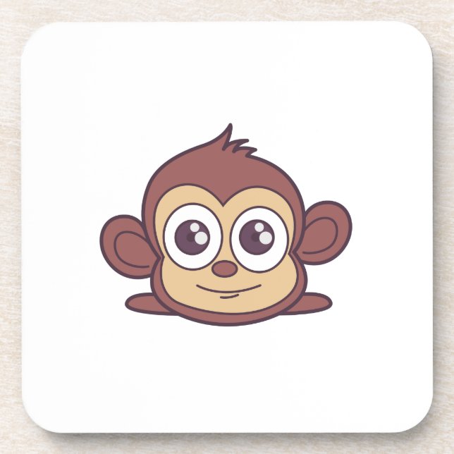 Dessous-de-verre Clipart de singe mignon (Devant)