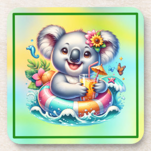 Dessous-de-verre Clipart de sublimation de koala d'été