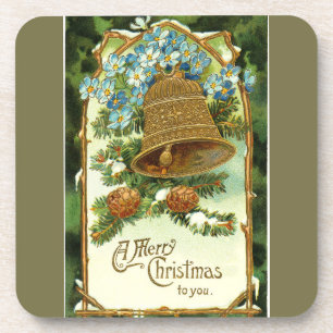 Dessous-de-verre Cloche de Noël Vintage et Pinecones
