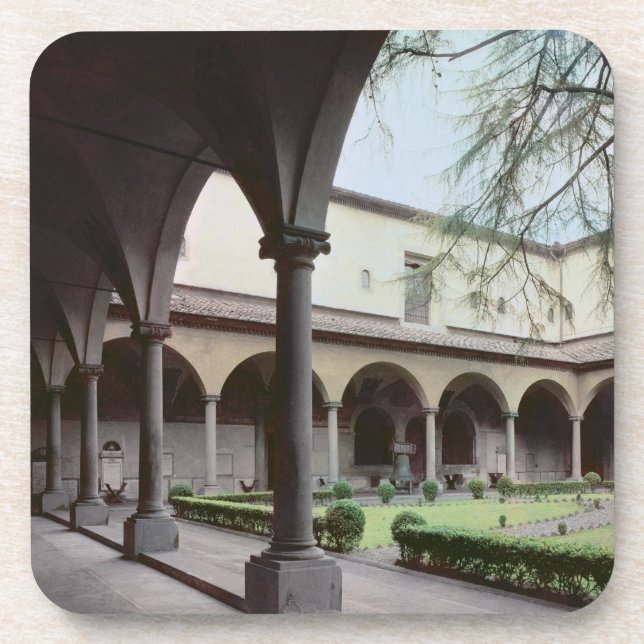 Dessous-de-verre Cloître du couvent, reconstruit en 1442 (photo) (Devant)