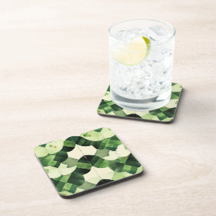 Dessous-de-verre Clover en aquarelle en coquille Saint-Jacques