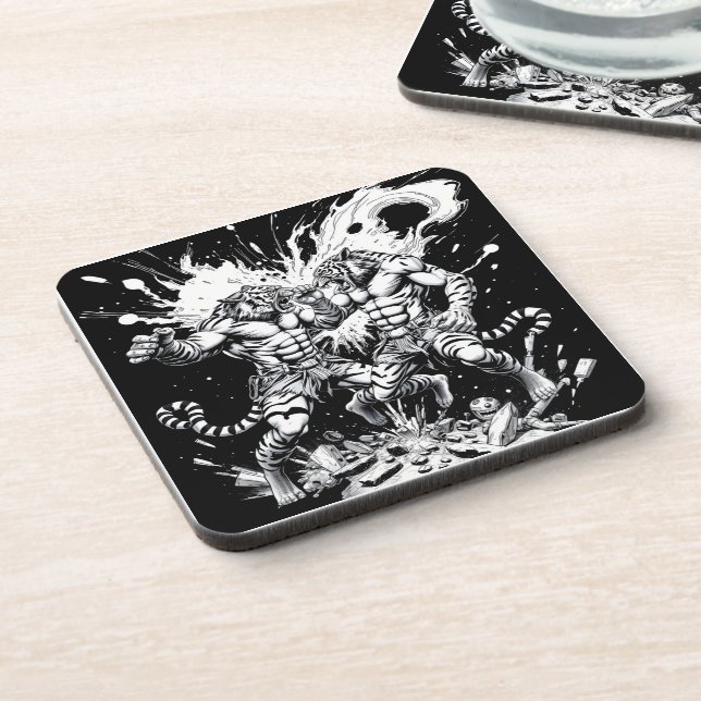 Dessous-de-verre Club de combat - Tigres (Côté gauche)