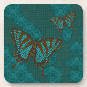 Dessous-de-verre Coaster Carré Papillon Swallowtail Natif