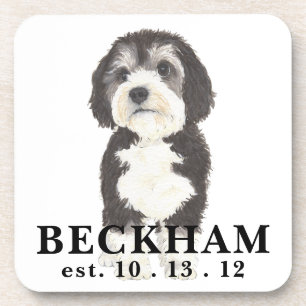 Dessous-de-verre Coaster de boisson Bernedoodle personnalisé
