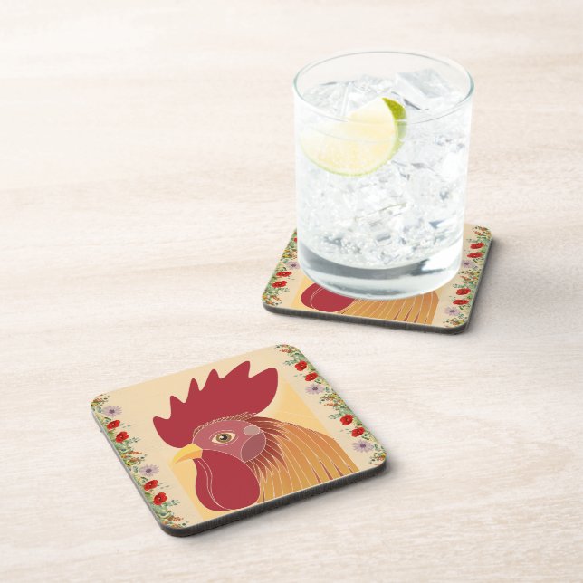 Dessous-de-verre Coaster de boisson du coq (Côté Droit)