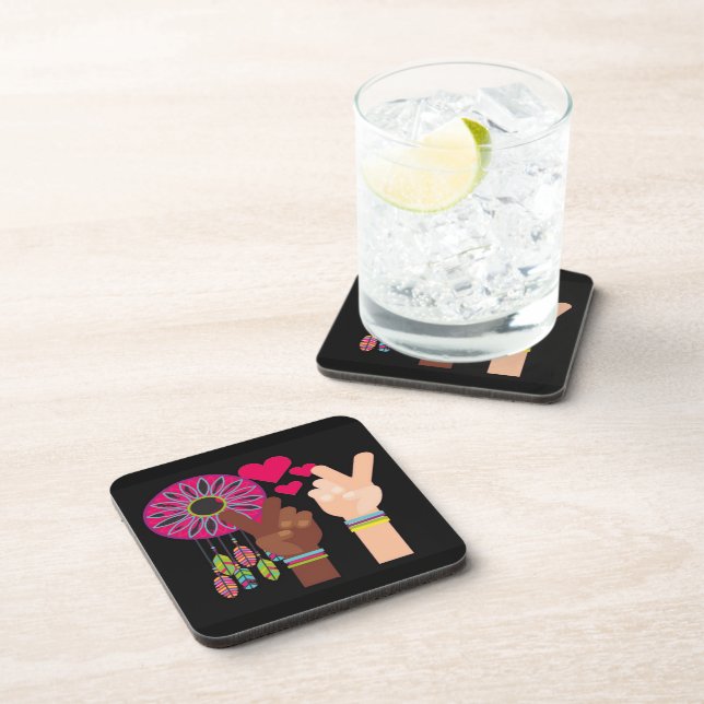 Dessous-de-verre Coaster de boissons de la paix (Côté Droit)