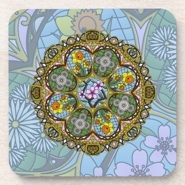 Dessous-de-verre Coaster Spring Nouveau Square (Devant)