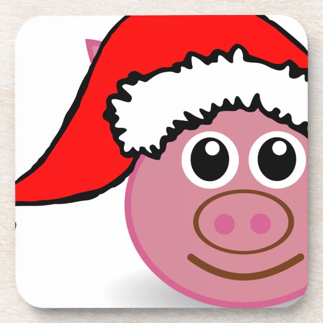 Dessous-de-verre cochon de noël (Devant)