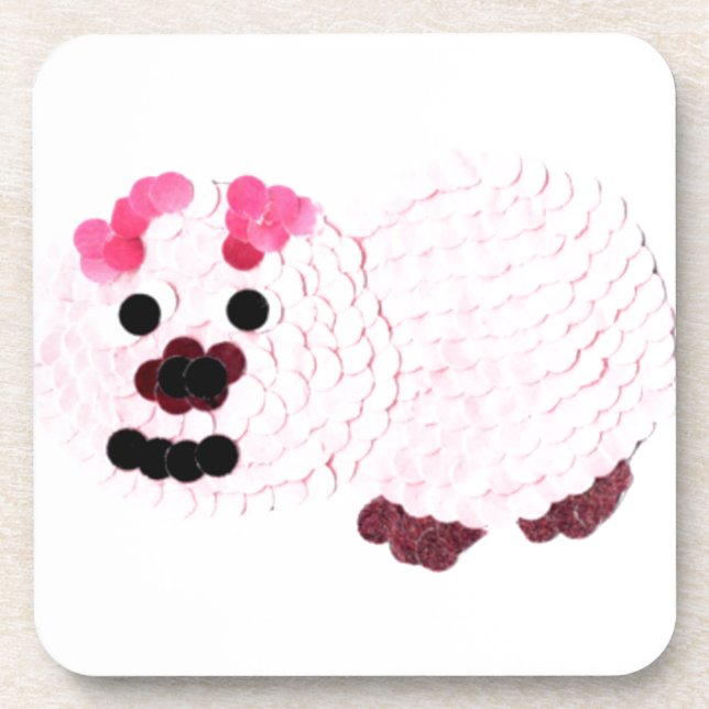 Dessous-de-verre Cochon rose (Devant)
