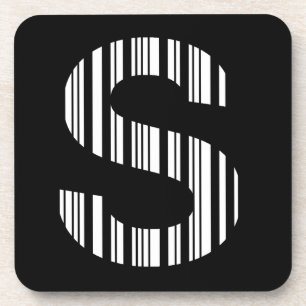 Dessous-de-verre CODE À BARRES DE LA LETTRE S Premier motif de code
