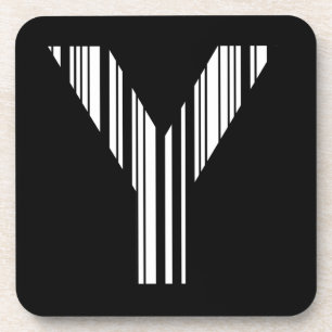 Dessous-de-verre CODE À BARRES DE LA LETTRE Y Premier motif de code