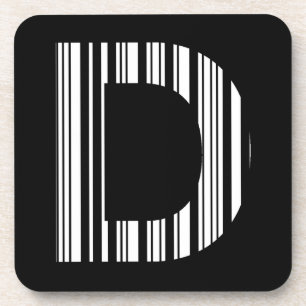 Dessous-de-verre Code barre de la lettre D Premier motif de code-ba