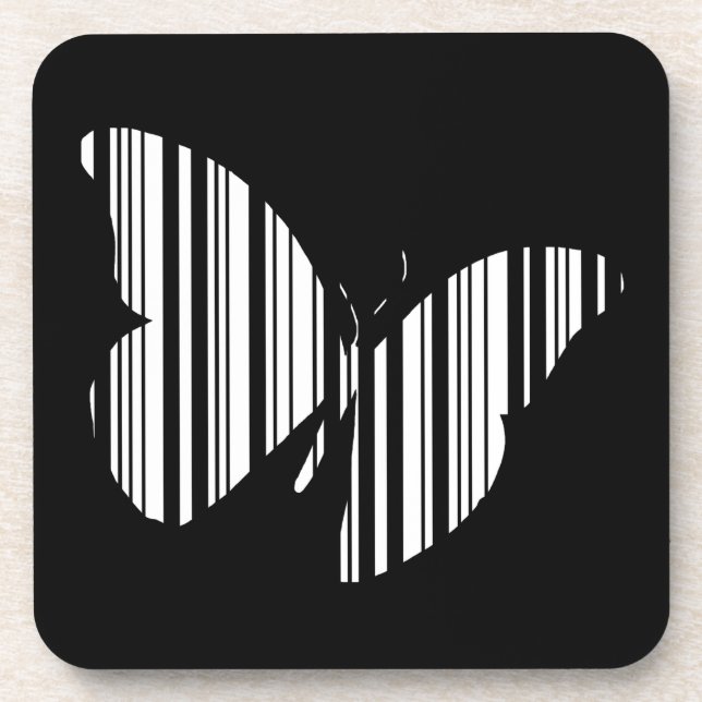 Dessous-de-verre CODE BARRE PAPILLON Motif Papillons Design (Devant)
