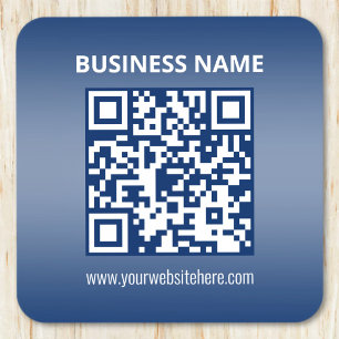 Dessous-de-verre Code QR   Dégradé Bleu (ou toute couleur)