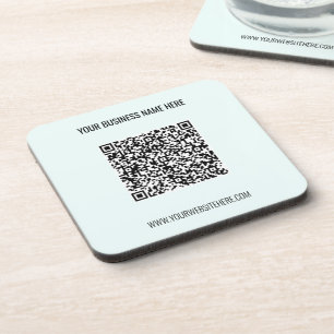 Dessous-de-verre Code QR et texte personnalisé professionnel person