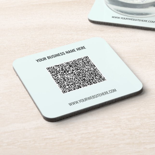 Dessous-de-verre Code QR et texte personnalisé professionnel person (Côté gauche)