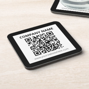 Dessous-de-verre Code QR modifiable et conception simple personnali