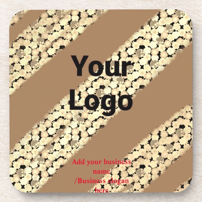 Dessous-de-verre Code QR personnalisé simple ajouter votre nom logo (Devant)