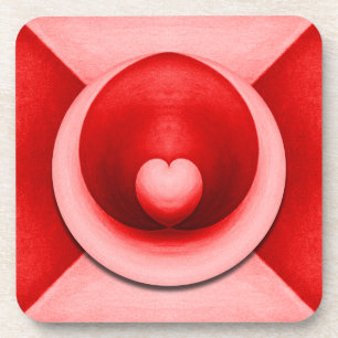 Dessous-de-verre Cœur d'amour élégant de la Saint-Valentin