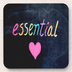 Dessous-de-verre Coeur de support des travailleurs essentiels sur l