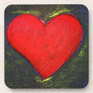 Dessous-de-verre Coeur peint