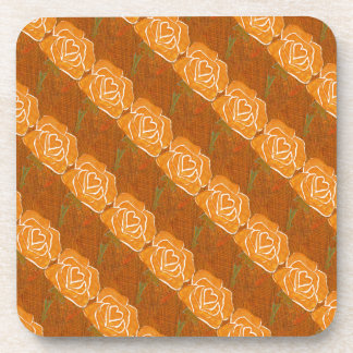 Dessous-de-verre "Coeur Rose #3 Motif Carrelé" Ensemble de Dessous 