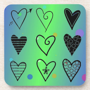 Dessous-de-verre Coeurs