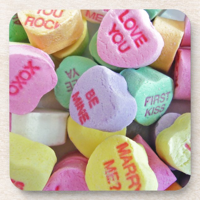 Dessous-de-verre Coeurs de bonbons (Devant)