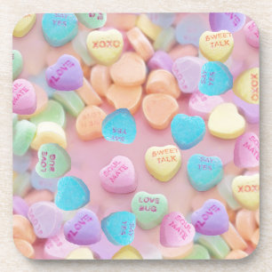 Dessous-de-verre coeurs de bonbons valentines