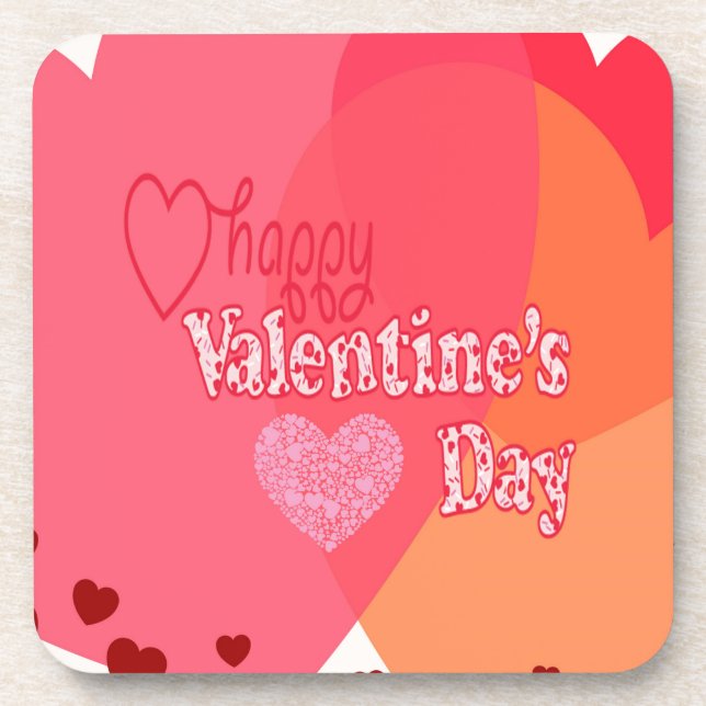 Dessous-de-verre Coeurs de la Saint Valentin (Devant)