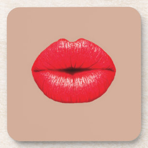 Dessous-de-verre Coffee Lips baiser pop art