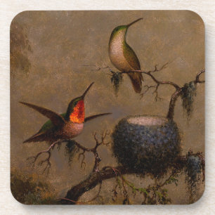 Dessous-de-verre Colibri oiseau nid victorien de la haie