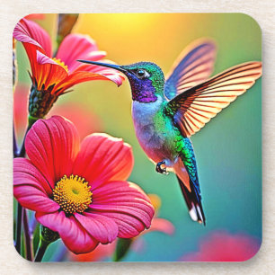 Dessous-de-verre Colibri vibrant au coucher du soleil