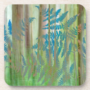 Dessous-de-verre Collage de fougères aigles et forêt   Seabeck, WA