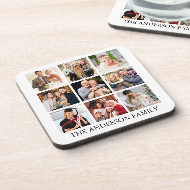 Dessous-de-verre Collage de photos de famille (Côté gauche)