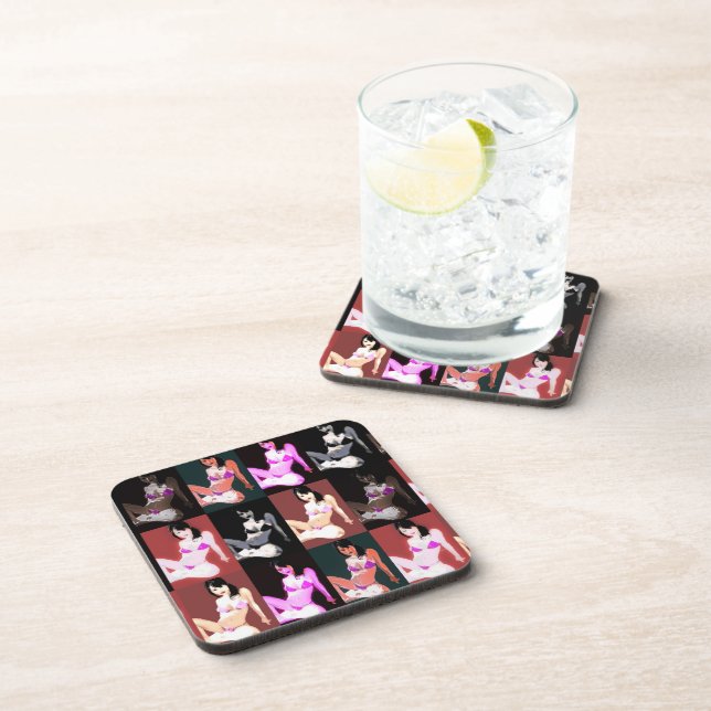 Dessous-de-verre Collage LivingDoll 7 (Côté Droit)