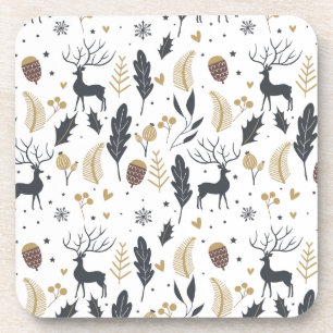 Dessous-de-verre Collection de voeux de Noël pour les cerfs et les