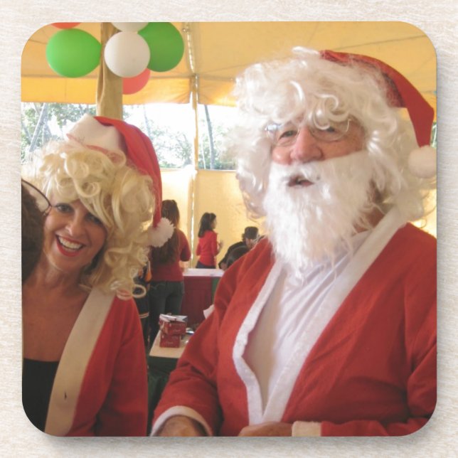 Dessous-de-verre Collection Père Noël élégante. (Devant)