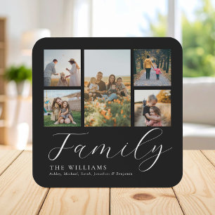 Dessous-de-verre Collection photo personnalisée moderne Famille de 
