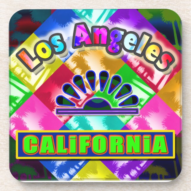 dessous de verre "Coloration Los Angeles 3" (Devant)