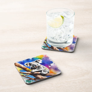 Dessous-de-verre Coloré Koala Bear Aquarelle Splash,